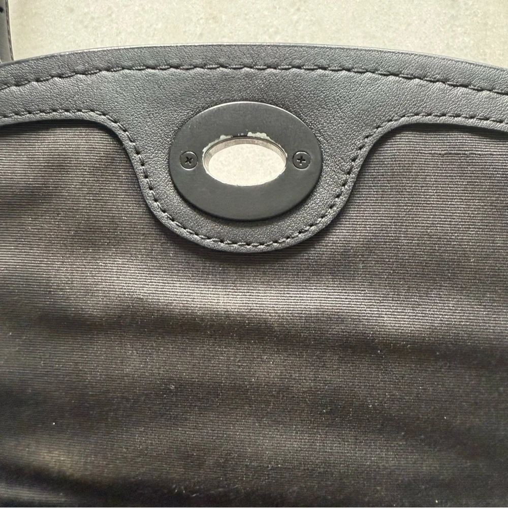 COACH Faye Crossbody Purse Bag All Black Pebbled Leather Flap F1880-F22349 - Picture 10 of 15